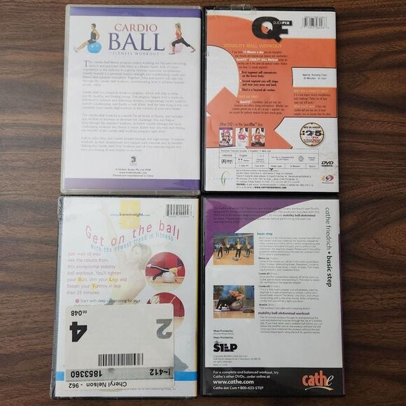 DVD Lot Cardio Ball Quick Fix B.L.T. Karen Voight Cathe Basic Step Workout - Picture 2 of 7